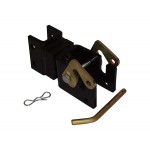 503 - Bolts directly inside of standard, 3 inch wide, height adjustement channel. 2 7/8" wide.