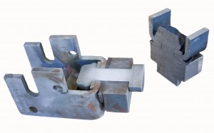 Bearing made of one solid piece of steel.